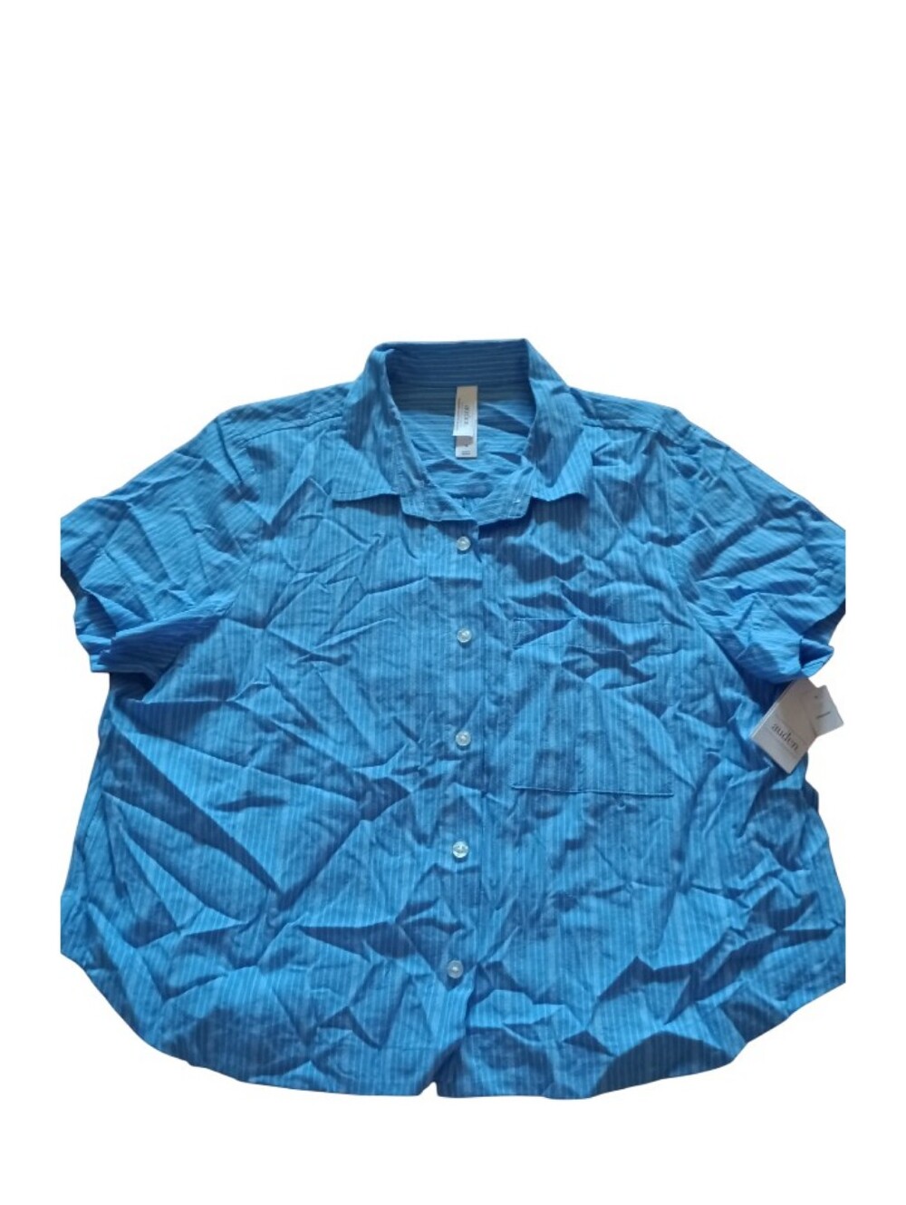 Women's Blue Striped Short-Sleeve PJ Set NWT